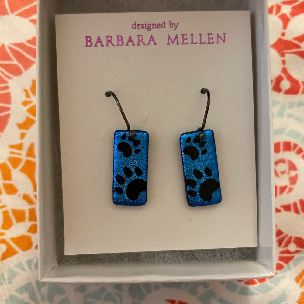 Barbara Mellen- paw print earrings
